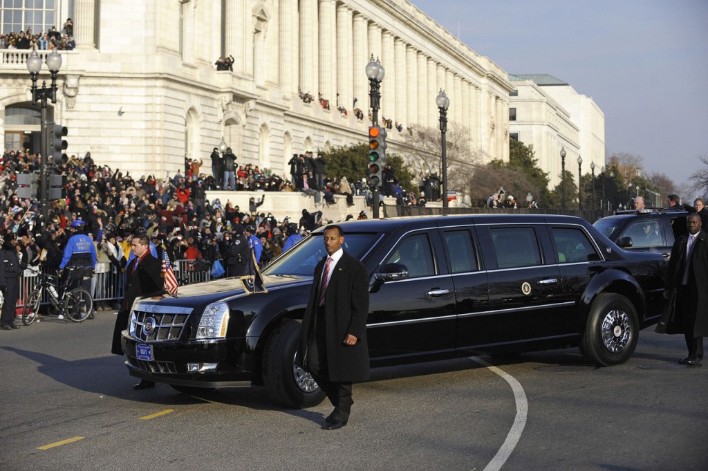 The limousine of US President Barack Oba