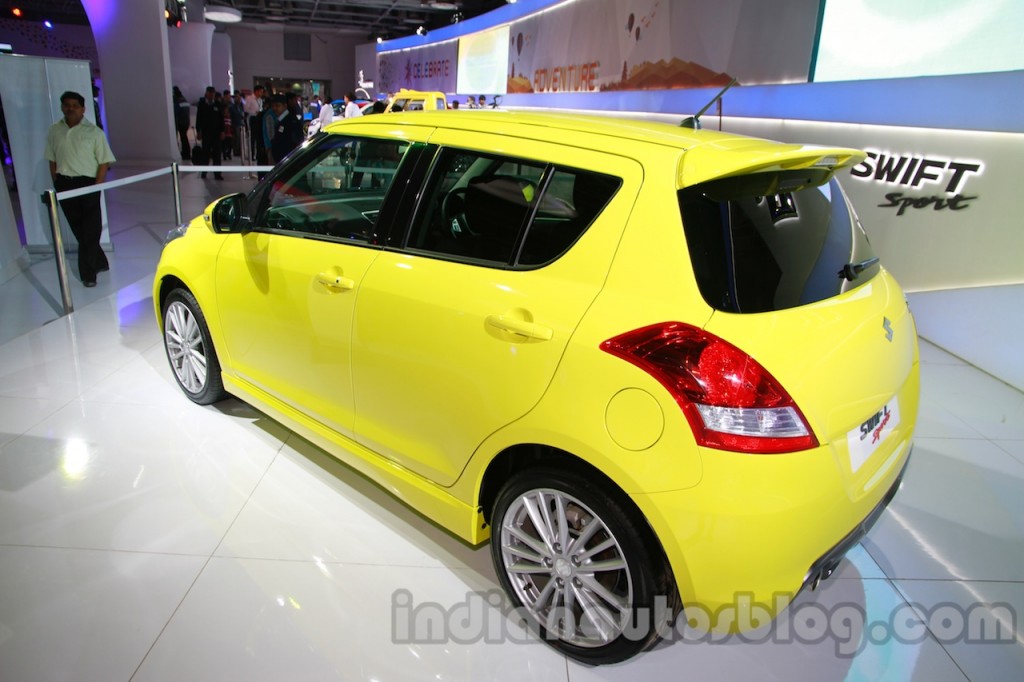 Suzuki-Swift-Sport-rear-three-quarters-left-at-Auto-Expo-2014