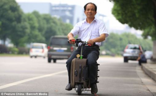 Chinese guy built a suitcase motorbike PakWheels Blog