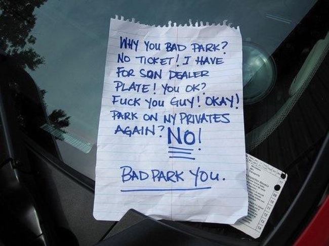 Funny Parking Notes  (7)