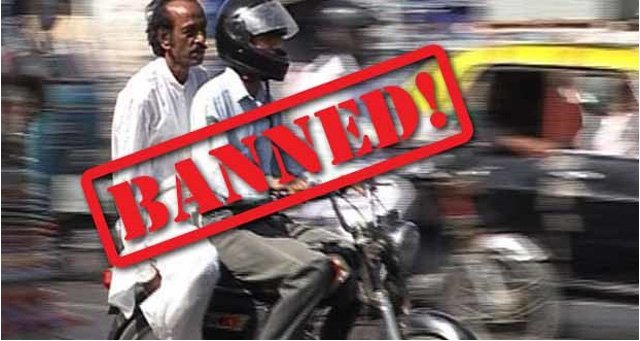 Pillion Riding Banned Karachi