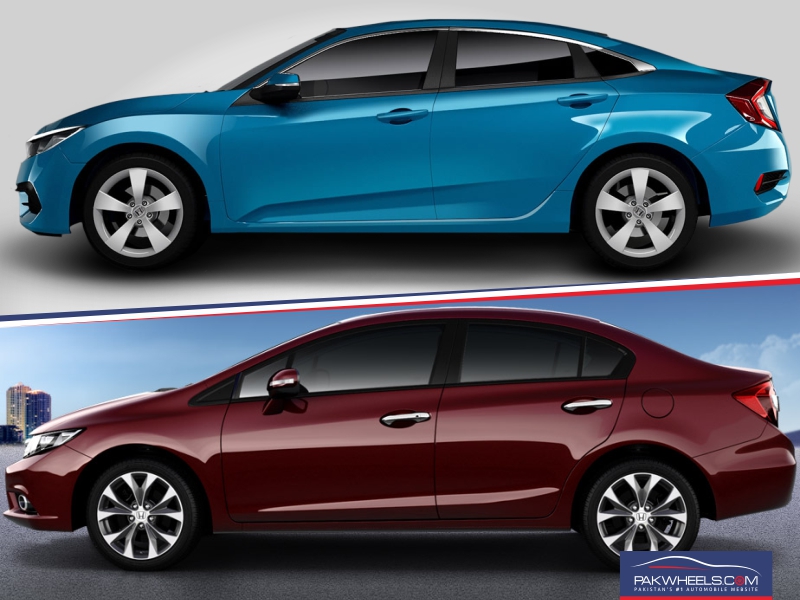 Comparison Between The 9th And 10th Generation Honda Civic ...