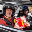en Block And Matt LeBlanc Ride The Hoonicorn Mustang During The Filming Of Top Gear