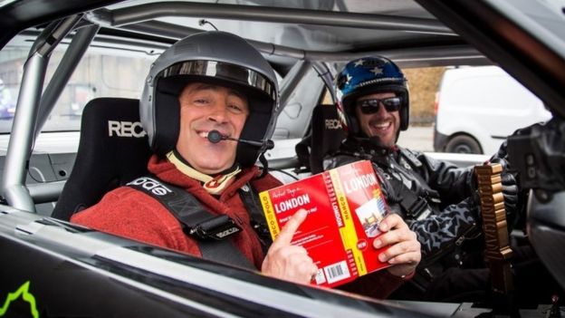 en Block And Matt LeBlanc Ride The Hoonicorn Mustang During The Filming Of Top Gear
