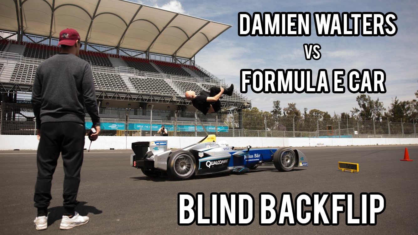 Damien Walters Formula E Back Flip