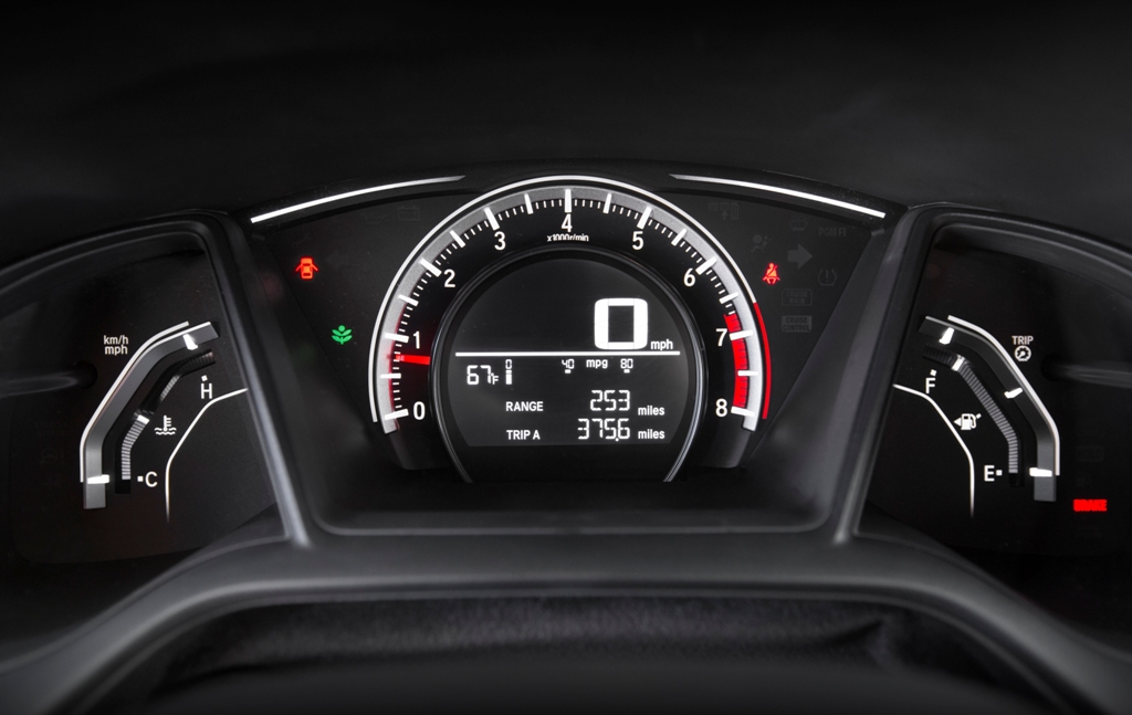 2016-Honda-Civic-LX-Coupe-instrument-cluster