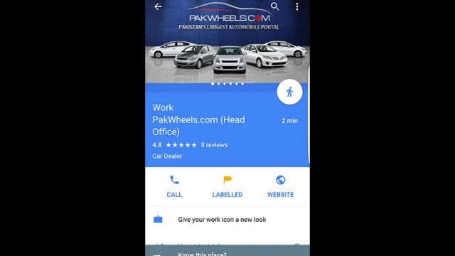 Google Maps App Screenshot
