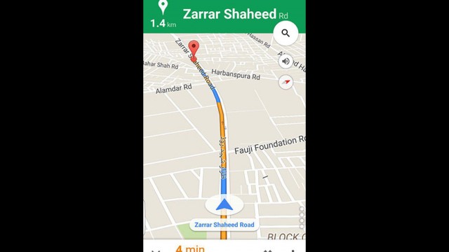 Google Maps App Screenshot