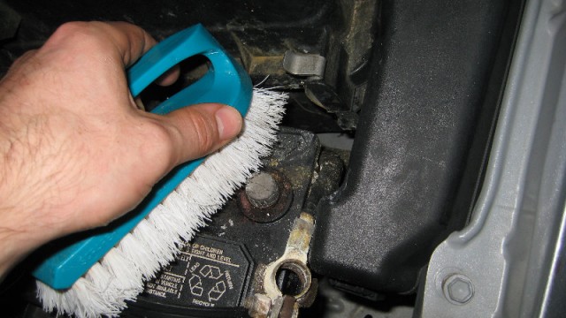 car battery corrosion brush cleaning