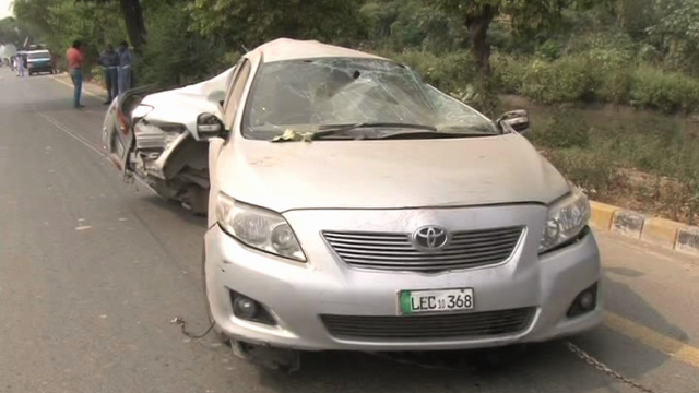 Road Accident in Lahore