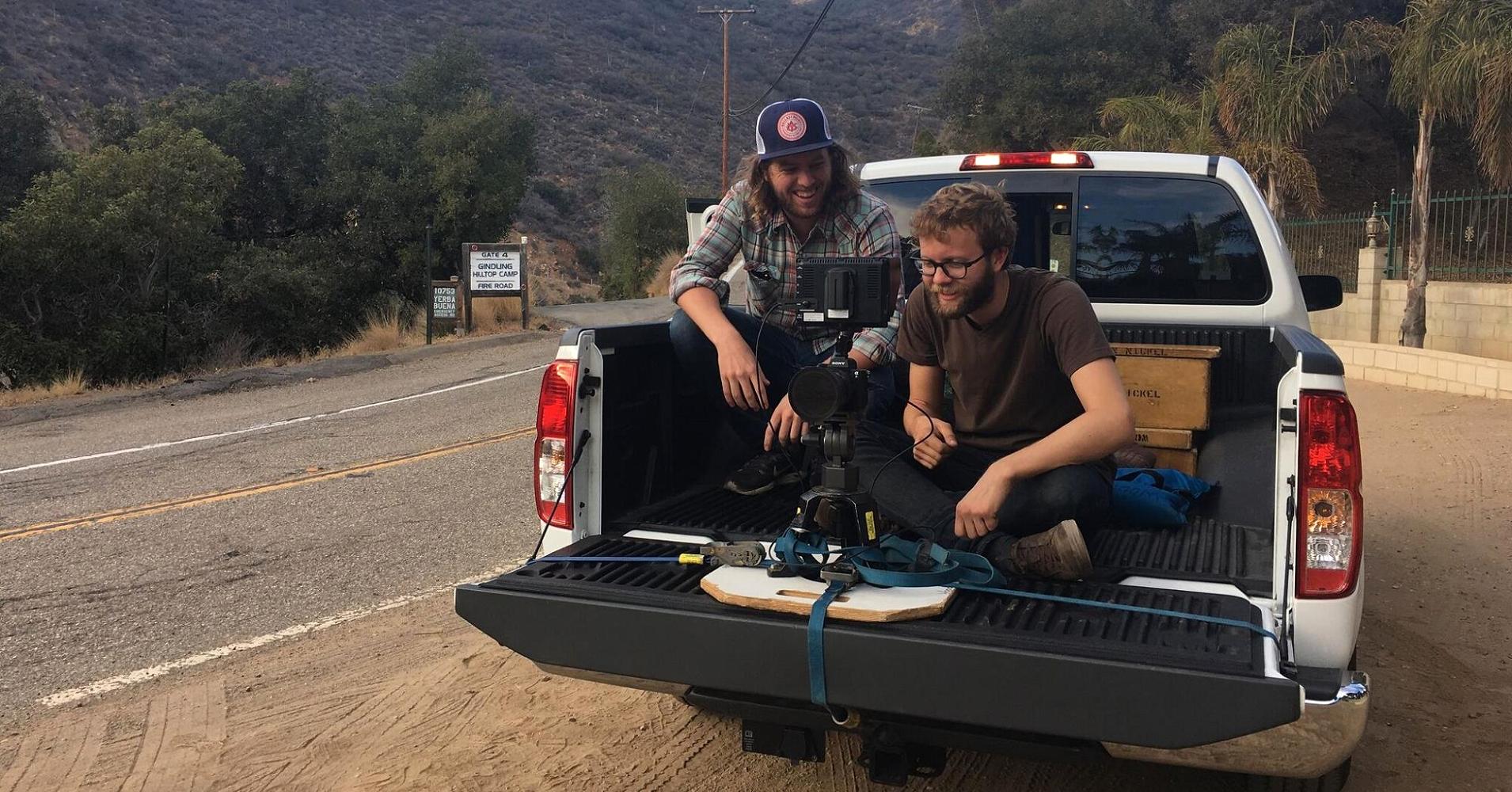 Max Lanman and Christopher Ripley filming the commercial