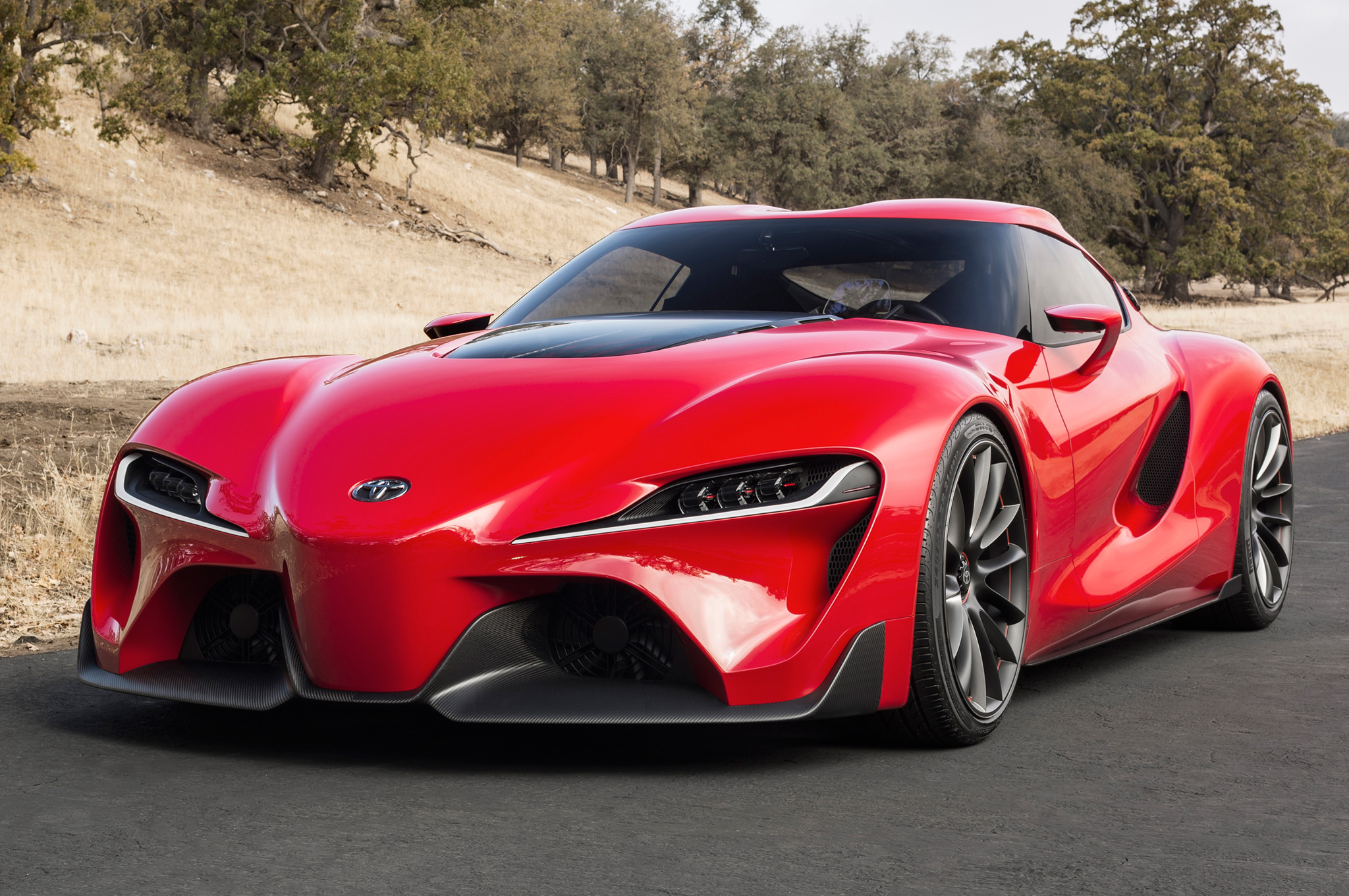 Toyota-FT-1-Concept-front-three-quarters-view-on-road