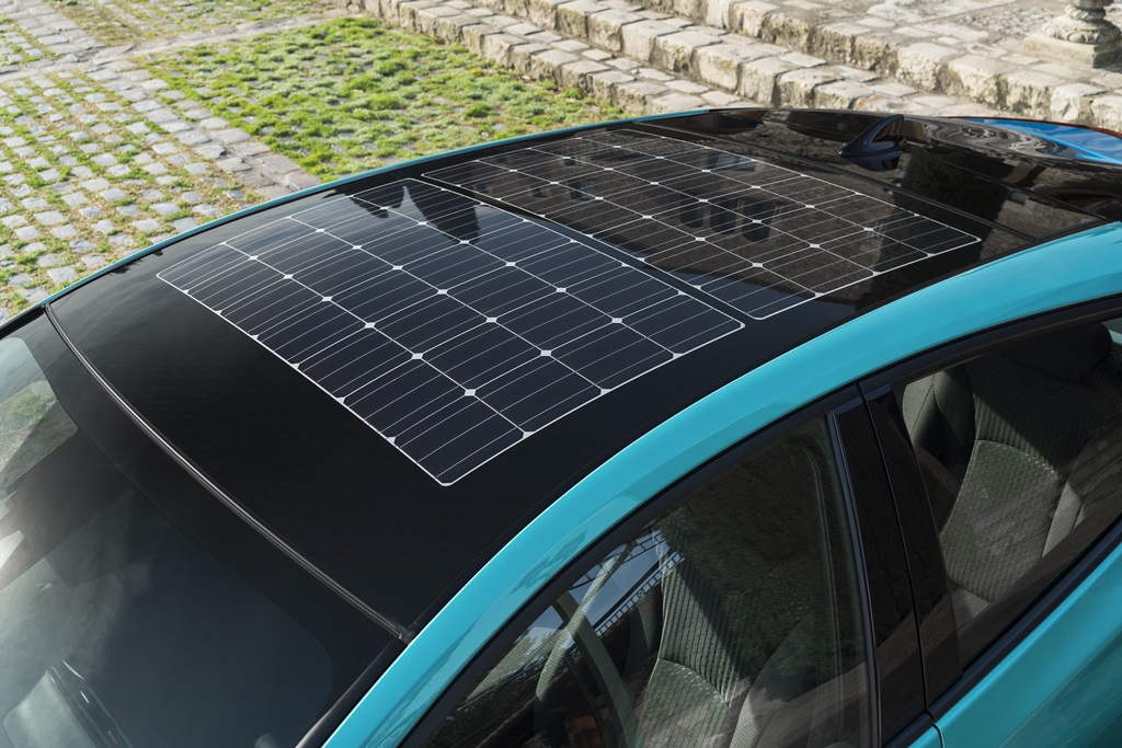 Toyota solar store panel car