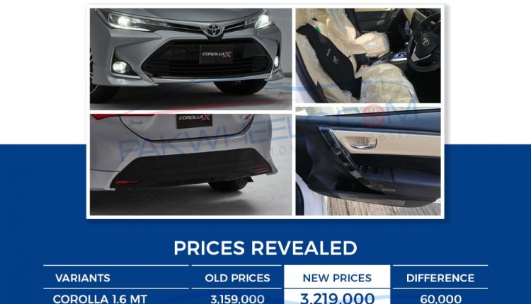 Corolla Altis X-Package Prices