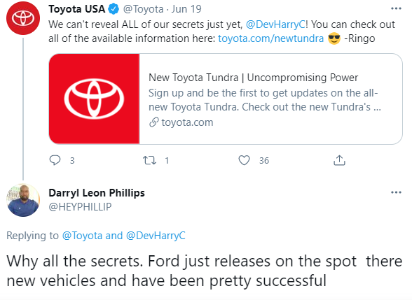Toyota Tundra tweet thread