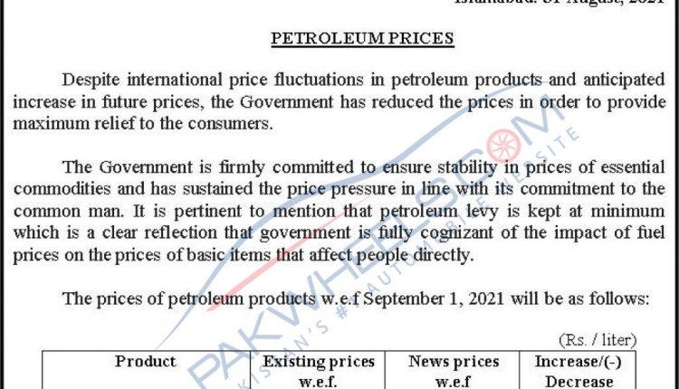Petrol Prices Notification