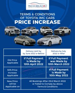 Toyota car prices