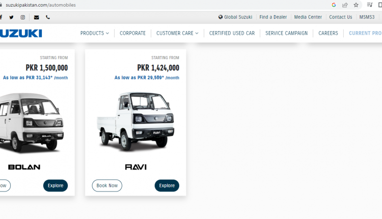 Pak Suzuki cars