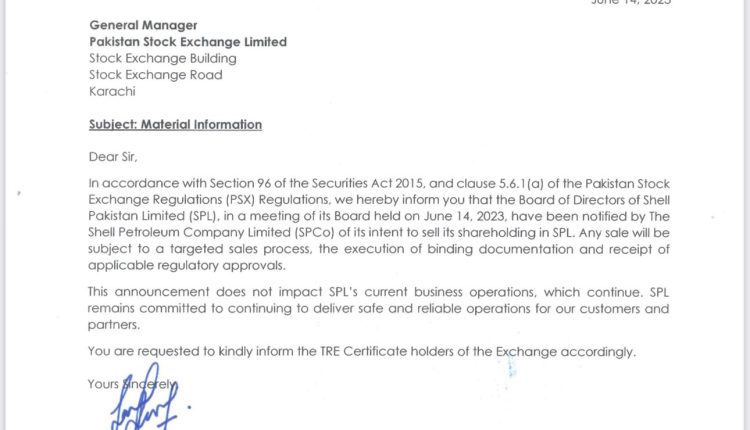Shell Pakistan statement