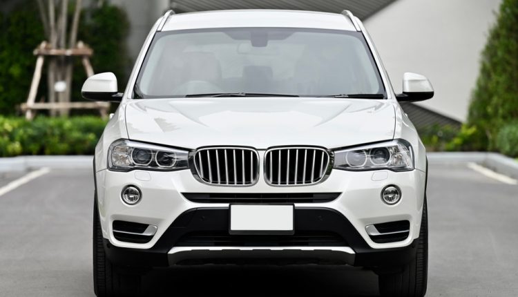White,Car,Front,View,See,Clearly,,Double,Headlights,,Hood.