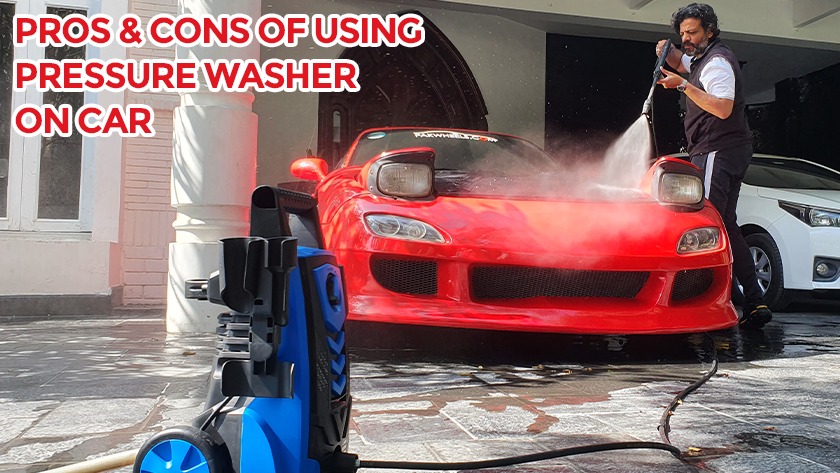 using pressure washers on car