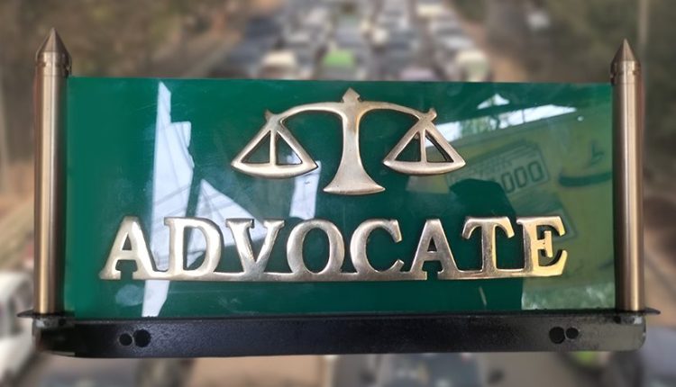 Advocate on number plates