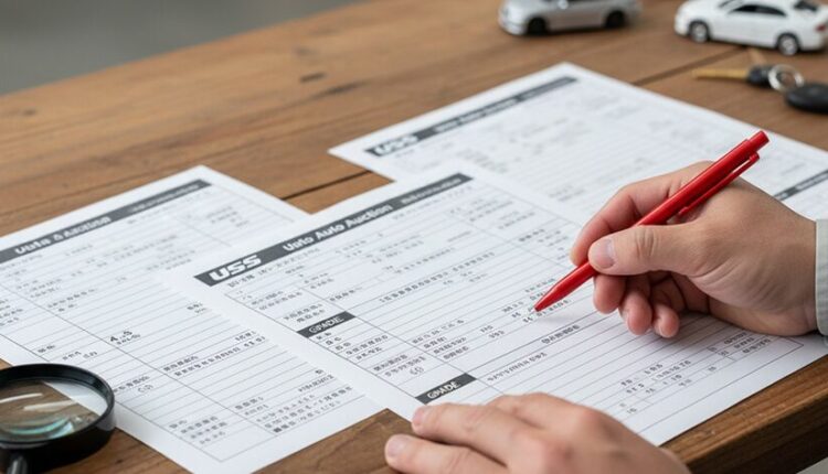 auction sheet with multiple records