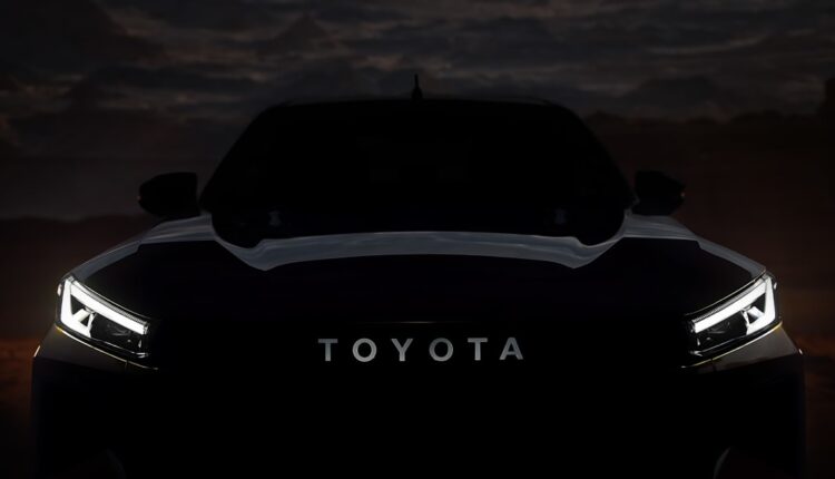 Leaked Toyota electric pickup silhouette possibly based on Hilux platform